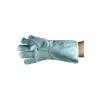 Guante de cuero gris con doble palma largo 14"