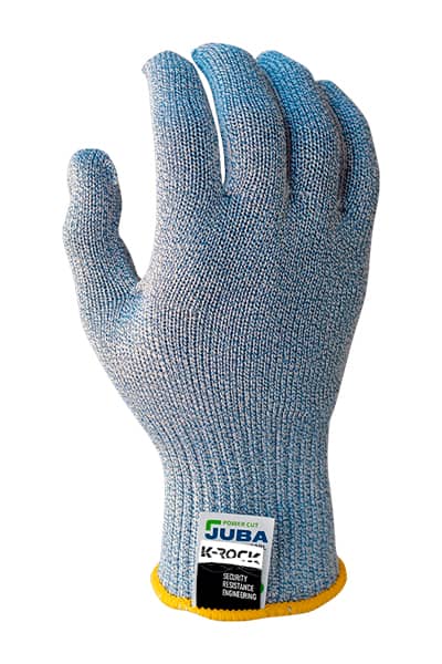 Guante anticorte azul textil 4X41F Juba K-Rock lado palma
