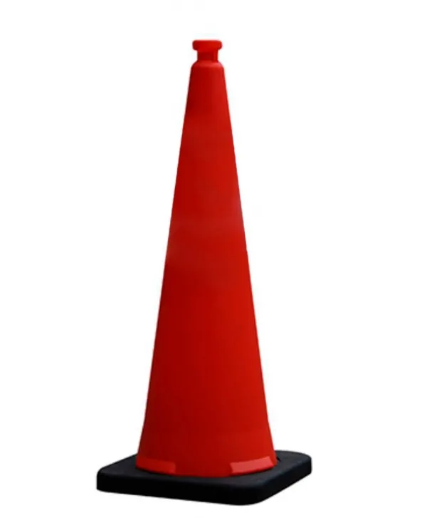 Cono señalización 28 pulgadas naranja base negra