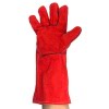 Guante Cuero Soldador Rojo 14" Kevlar Forrado JOPZ
