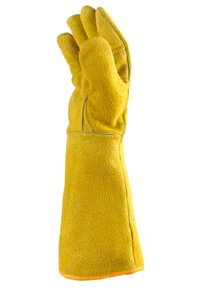 Guante Cuero Soldador Amarillo 16" Reforzado Kevlar 43216