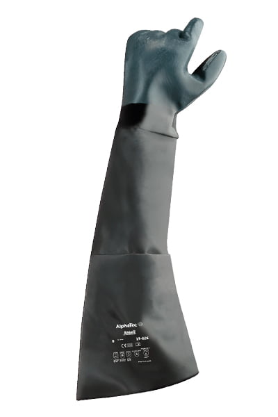 Guante Ansell Scorpio 24 pulgadas neopreno con forro protección química y térmica